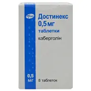 Достинекс таблетки 0,5 мг № 8