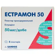 Естрамон лейкопластир трансдермальний, 50 мкг, 6 шт.