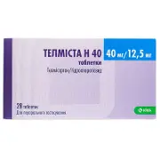 Телміста Н 40 таблетки від гіпертонії по 40 мг/12,5 мг, 28 шт.