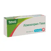 Лизиноприл-Тева таблетки по 10 мг, 30 шт. (10х3)