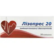 Лизопрес 20 таблетки при гипертонии, 30 шт.