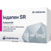 ІндапенSRтаблеткивідпідвищеноготискупо1,5мг,30шт.