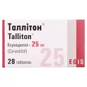 Таллітон таблетки по 25 мг, 28 шт.