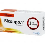 Бісопрол таблетки по 10 мг, 50 шт.