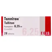 Таллітон таблетки по 6,25 мг, 28 шт.