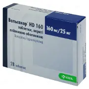 Вальсакор HD таблетки в/о 160 мг + 25 мг блістер № 28