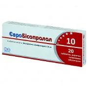 Таблетки ЄвроБісопролол 10 10 мг N20