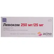 Левоком таблетки от болезни Паркинсона по 250 мг/25 мг, 100 шт.