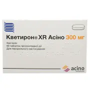 Кветірон XR Асіно таблетки пролонгованої дії по 300 мг, 60 шт.