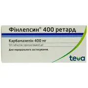 Финлепсин 400 ретард таблетки по 400 мг, 50 шт.
