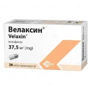 Велаксин капсули по 37,5 мг, 28 шт.