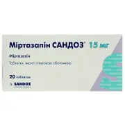 Міртазапін Сандоз таблетки від депресії по 15 мг, 20 шт.