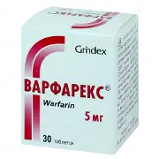 Варфарекс таблетки по 5 мг, 30 шт.