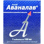 Аваналав таблетка для потенции 100 мг, 1 шт.