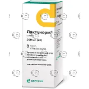 Лактунорм проносний сироп по 670 мг/мл, 200 мл