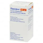 Памифос концентрат для раствора для инфузий, 3 мг/мл, 20 мл (60 мг) во флаконе