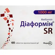 Діаформін SR таблетки пролонгованої дії 1000 мг, 60 шт.