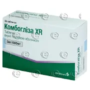Комбоглиза XR табл. п/о 5 мг + 500 мг № 28