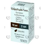 Епірубіцин-Тева 2 мг/мл 5 мл розчин