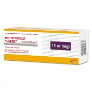 Метотрексат Ебеве розчин для ін'єкцій, 10 мг/мл, по 1,5 мл (15 мг) у флаконі