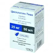 Цисплатин-Тева 0.5 мг/мл 50 мл №1 раствор