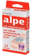 Лейкопластир Алпе тілесний антибактеріальний з іонами срібла класичний (76х19мм), 12 шт.