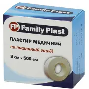 Лейкопластырь FP Family Plast на тканевой основе 3смх500см