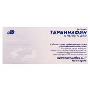Тербінафін таблетки по 250 мг, 10 шт.