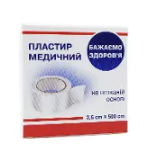 Пластырь катушечный "Бажаємо здоров'я" 2,5 см х 5 м, на неткан. основе