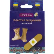 ПЛАСТЫРЬ МЕДИЦИНСКИЙ тм "BIOLIKAR" МОЗОЛЬНЫЙ 6 см х 10 см