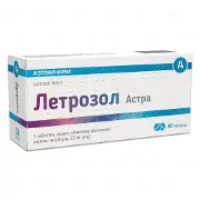Летрозол Астра табл. п/плен. оболочкой 2,5 мг блистер № 30
