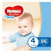 ПОДГУЗНИКИ ДЕТСКИЕ ГИГИЕНИЧЕСКИЕ HUGGIES ULTRA COMFORT размер 4, boy