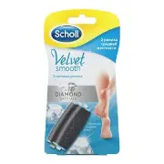 СМЕННЫЕ РОЛИКОВЫЕ НАСАДКИ К ЭЛЕКТРИЧЕСКОЙ РОЛИКОВОЙ ПИЛКЕ ДЛЯ НОГ SCHOLL VELVET SMOOTH DIAMOND CRYSTALS 1 экстра жестк.+1 экстра мягк.