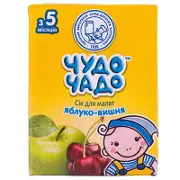 Сік яблучно-вишневий Чудо-чадо з 5 міс., освітлений