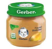 ПЮРЕ ФРУКТОВОЕ ГОМОГЕНИЗИРОВАННОЕ ТМ "GERBER" "ГРУШИ ВИЛЬЯМС" 80 г, с 6 месяцев