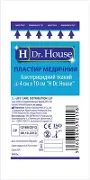 Пластир бактерицидний H Др. Хаус 4 см * 10 см, на ткан. основі