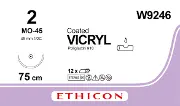 ВИКРИЛ с покрытием (полиглактин 910) 2, фиолет. 75 см, игла 45 мм колющ. усил. 1/2