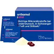 Ортомол Натал (Orthomol Natal) витаминный комплекс для беременных и кормящих грудью женщин таблетки + капсулы на курс 30 дней с витамином С, Д, цинком