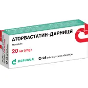 Аторвастатин-Дарница табл. п/о 20 мг № 28
