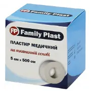 FAMILY PLAST ПЛАСТЫРЬ МЕДИЦИНСКИЙ НА ТКАНЕВОЙ ОСНОВЕ 5 см * 500 см, на ткан. основе