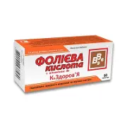 Фолієва кислота з вітаміном B6 К енд здоров'я таблетки № 60