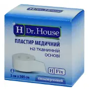 ПЛАСТЫРЬ МЕДИЦИНСКИЙ "H Dr. House" 3 см * 500 см, на тканевой основе