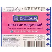 ПЛАСТЫРЬ МЕДИЦИНСКИЙ БАКТЕРИЦИДНЫЙ "H Dr. House" 3,8 см * 3,8 см, на н/ткан. основе