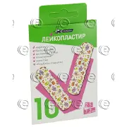 Лейкопластир бактерицидний на плівковій основі 2,5 см х 7,2 см, дитячий малюнок