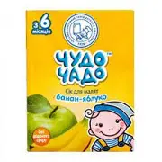 СОК БАНАНОВО-ЯБЛОЧНЫЙ С МЯКОТЬЮ ВОССТАНОВЛЕННЫЙ СТЕРИЛИЗОВАННЫЙ тм "ЧУДО-ЧАДО" 200 мл, с 5 мес., банан-яблоко, с мякотью