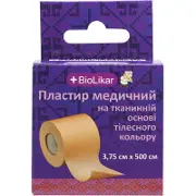 Пластир на тканинній основі 3,75 см * 500 см, тілесн., ткан.