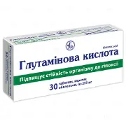 Глютаминовая кислота таблетки в/о 250 мг № 30