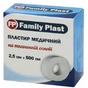 FAMILY PLAST ПЛАСТЫРЬ МЕДИЦИНСКИЙ НА ТКАНЕВОЙ ОСНОВЕ 2,5 см * 500 см, на тканевой основе