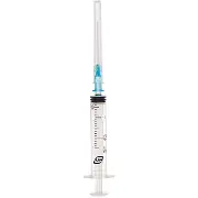 ШПРИЦ ТРЕХКОМПОНЕНТНЫЙ MP MEDPLAST INJECT LUER 2 мл, игл. 22G х 1 1/4 0,7 * 32 мм