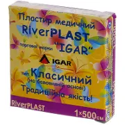 Пластир Ріверпласт Ігар 1 см * 500 см, клас., бавов. осн.